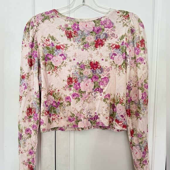 NEW LOVESHACKFANCY jonah crop cardigan in shimmering springs - Picture 5 of 5